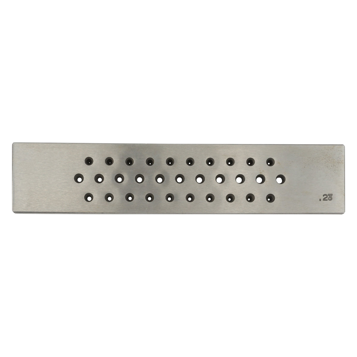 Round Wire Draw Plate, 3mm - .5mm, 31 Holes, Hardened Steel