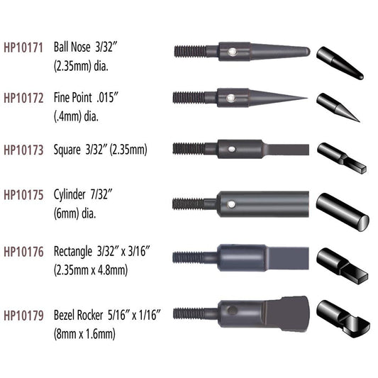 Threaded Anvil Points Foredom 6 Piece Kit - Clay Revolution