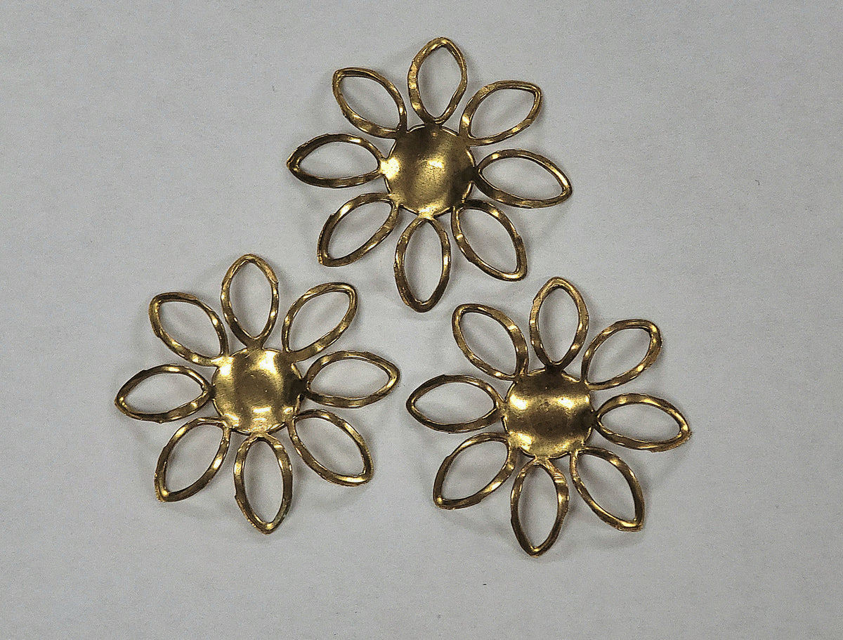 Brass Flower Open Petal Component