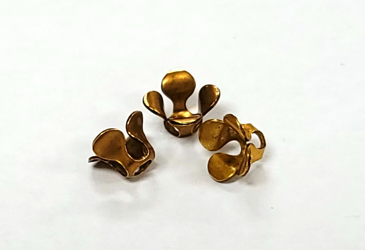 Brass Flower Cup Bezel - Clay Revolution