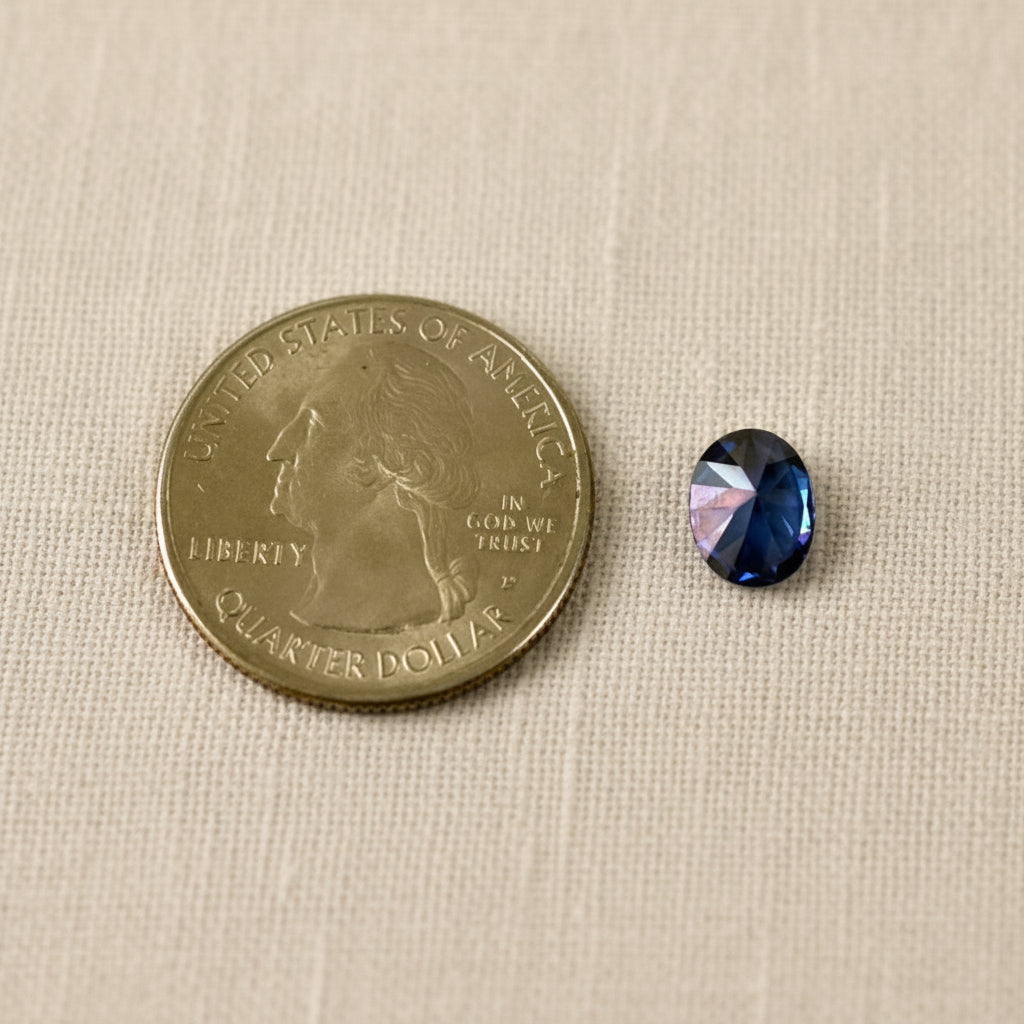 7x9mm Oval Tanzanite Cubic Zirconia