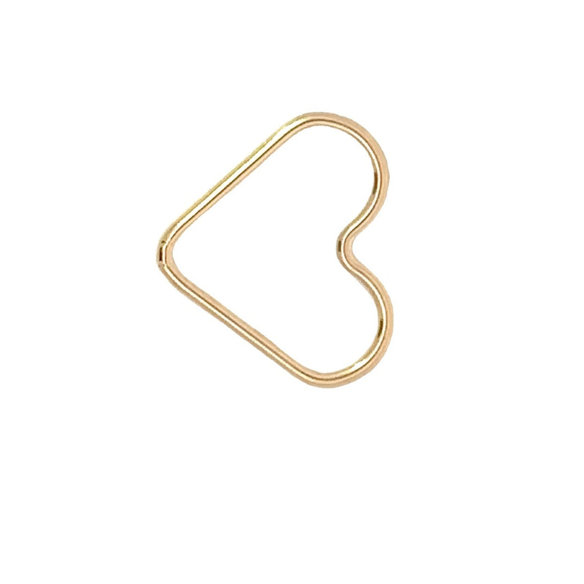 Heart Jump Ring for Permanent Jewelry, Gold-Filled