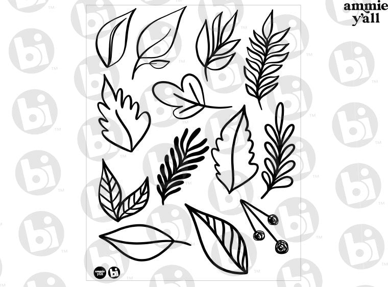 Simple Leaves Silkscreen - Clay Revolution