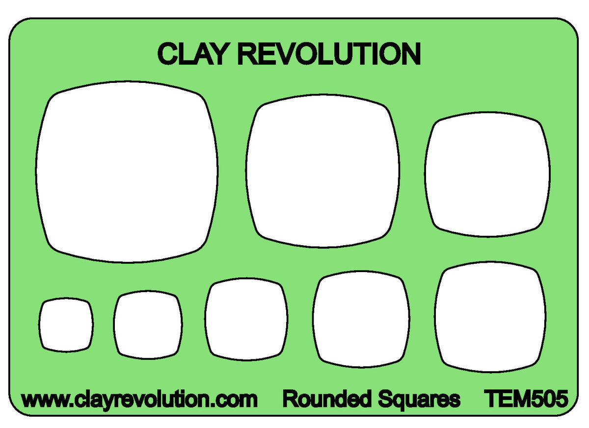 Rounded Squares Template - Clay Revolution