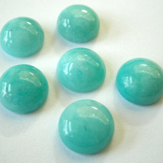 Amazonite Cabochon Round 6mm - ClayRevolution