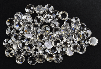 Cubic Zirconia CZ 8mm Rose Cut Flat Back - ClayRevolution