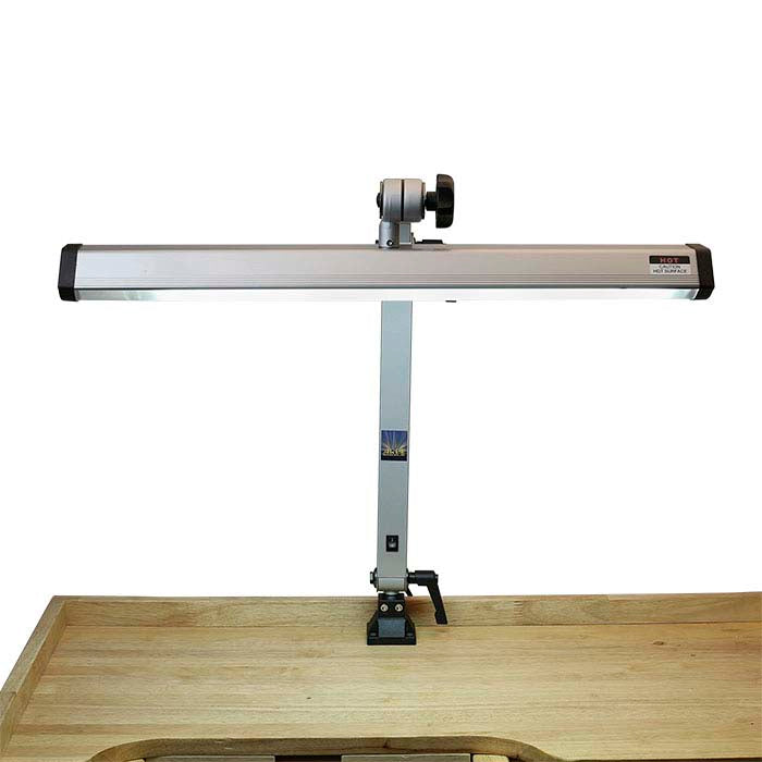 Extra-Wide Silver-Finish Fluorescent Jeweler's Task Lamp