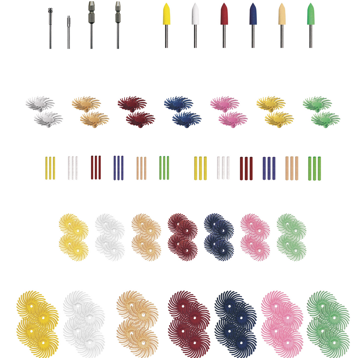 Radial Discs, Polishing Pins & Points - With Organizing Case (116 piece) - Clay Revolution
