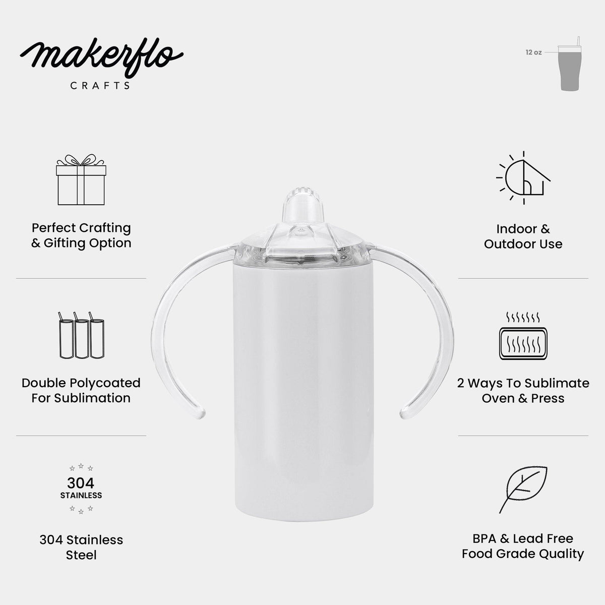 12oz Straight Sippy Cup Duo - Clay Revolution