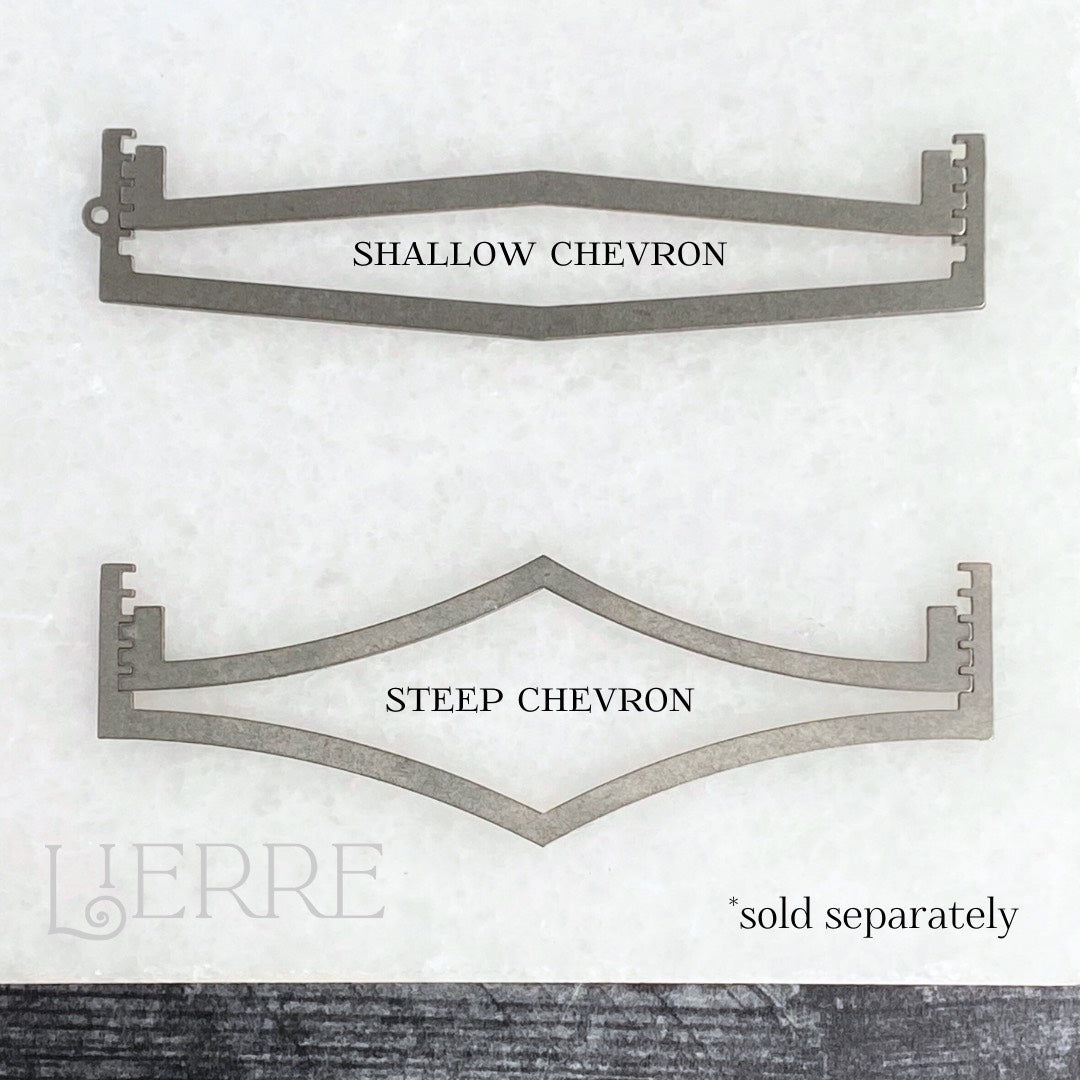 Steep Chevron Ring Band Soldering Stencils - Clay Revolution