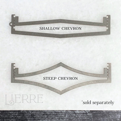 Steep Chevron Ring Band Soldering Stencils - Clay Revolution