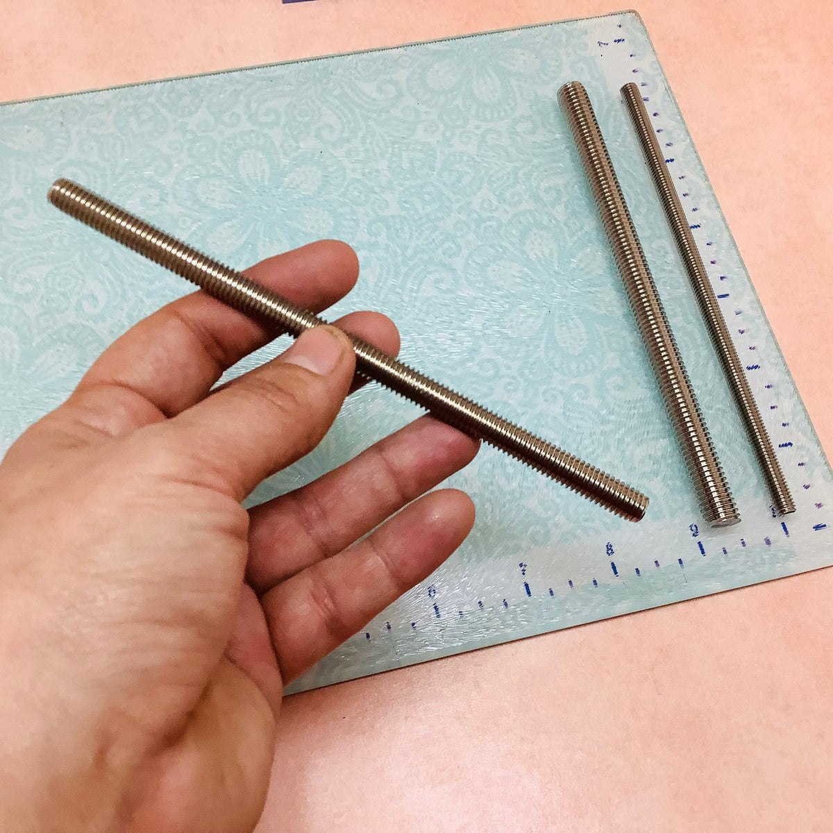 Metal Rods Set of 3 threaded Tools for polymer clay sculpting and texture wand - Clay Revolution