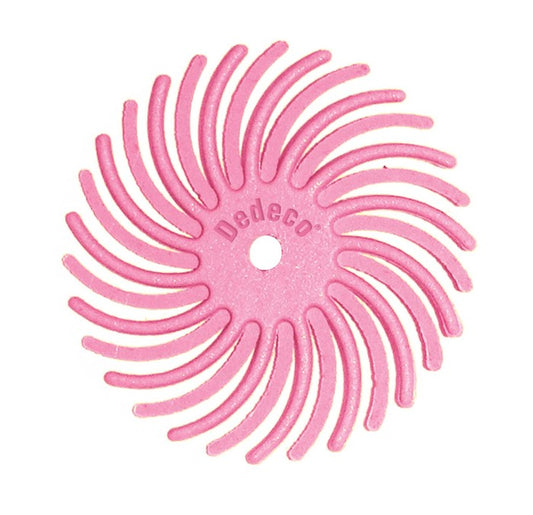7/8" Radial Discs - Pink Pumice 600 Grit 1/16" Arbor (12 pack) - Clay Revolution