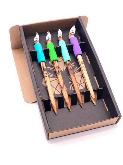 4-Piece Curved Blade U Tip Set - Clay Revolution