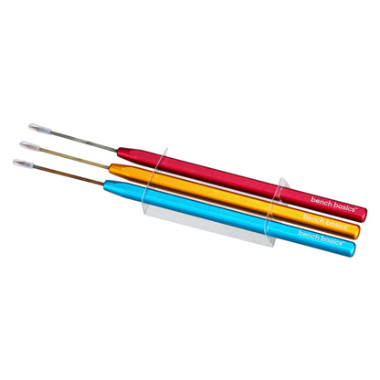 Soldering Picks, Titanium, Roll Proof Handle, Set of 3 - Clay Revolution