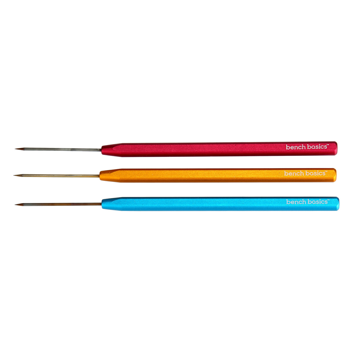 Soldering Picks, Titanium, Roll Proof Handle, Set of 3 - Clay Revolution