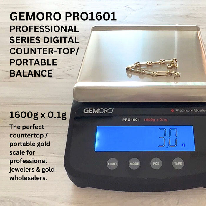 Professional Digital Scale KG, G, 1600g x 0.1g - GEMORO PRO1601 - Clay Revolution