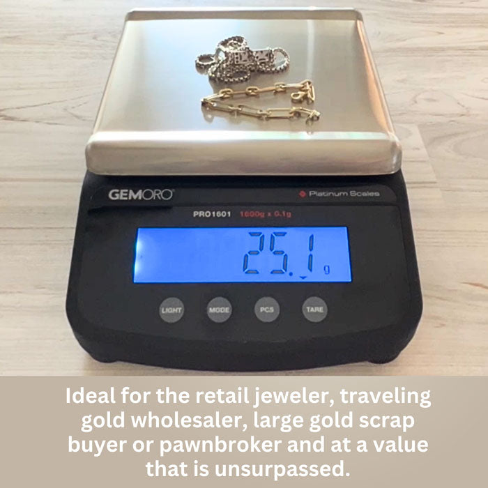 Professional Digital Scale KG, G, 1600g x 0.1g - GEMORO PRO1601 - Clay Revolution