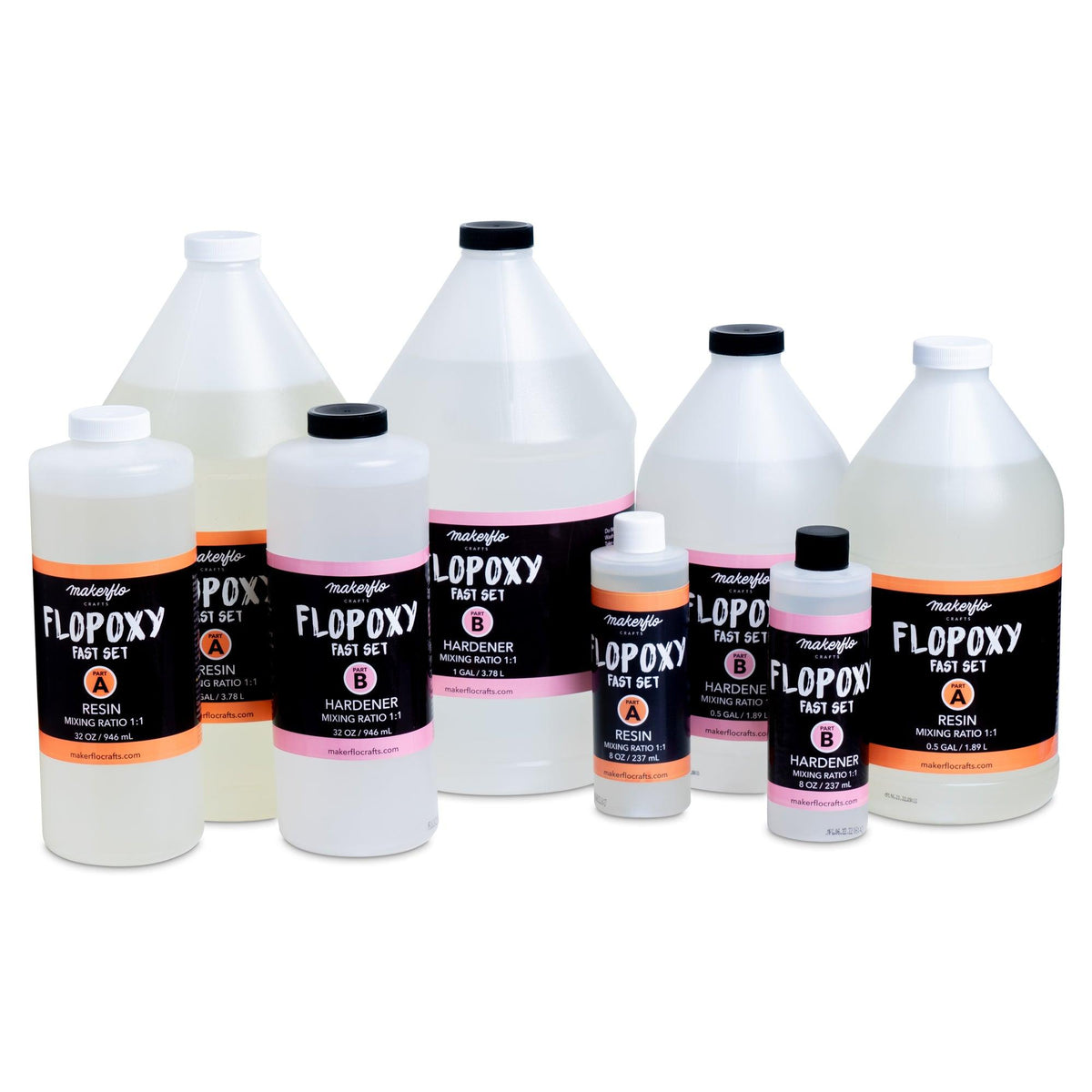 Flopoxy Fast Set Resin + Hardener Epoxy - Clay Revolution