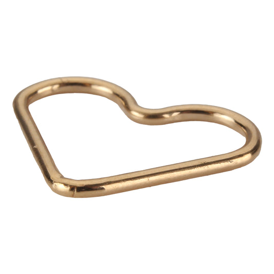 Heart Jump Ring for Permanent Jewelry, Gold-Filled