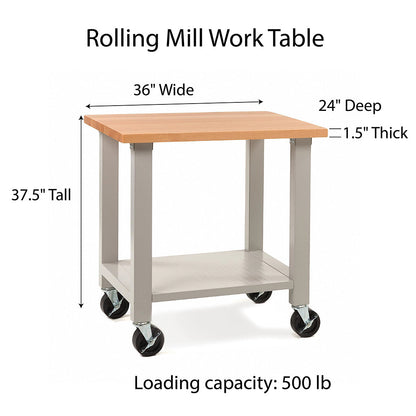 Rolling Mill Work Table - Clay Revolution