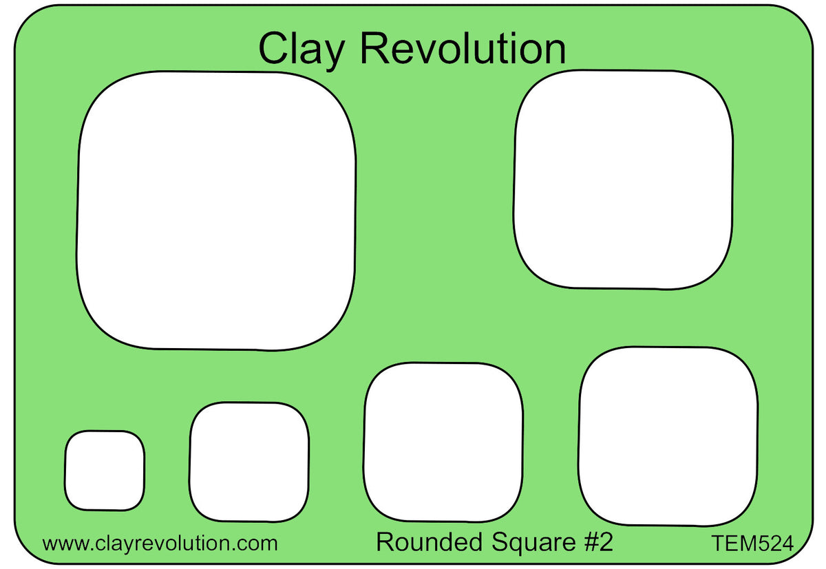 Rounded Square #2 Template - Clay Revolution