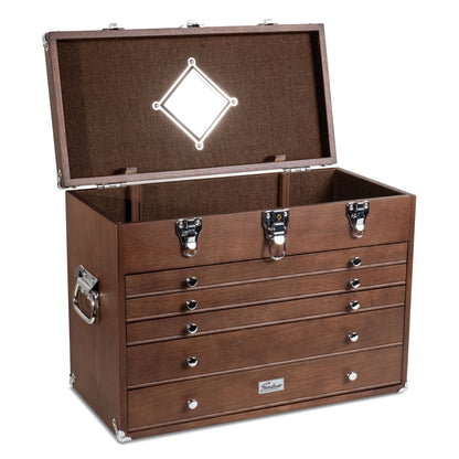Dark Oak 5-Drawer Top Chest - Gerstner International, GI-T20-D