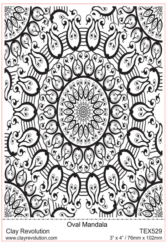 Oval Mandala Texture Sheet - Clay Revolution