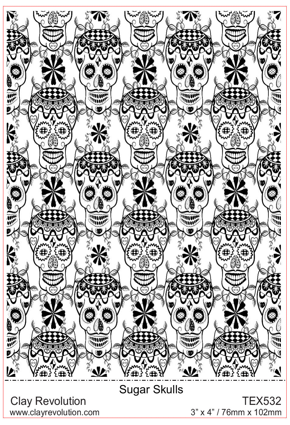 Sugar Skulls Texture Sheet - Clay Revolution