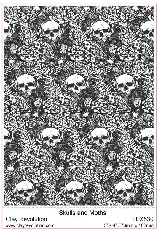 Skulls and Moths Texture Sheet - Clay Revolution