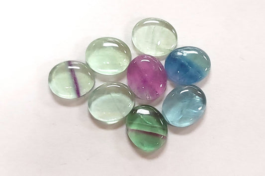 Fluorite Oval Cabochon 10x12mm - Clay Revolution