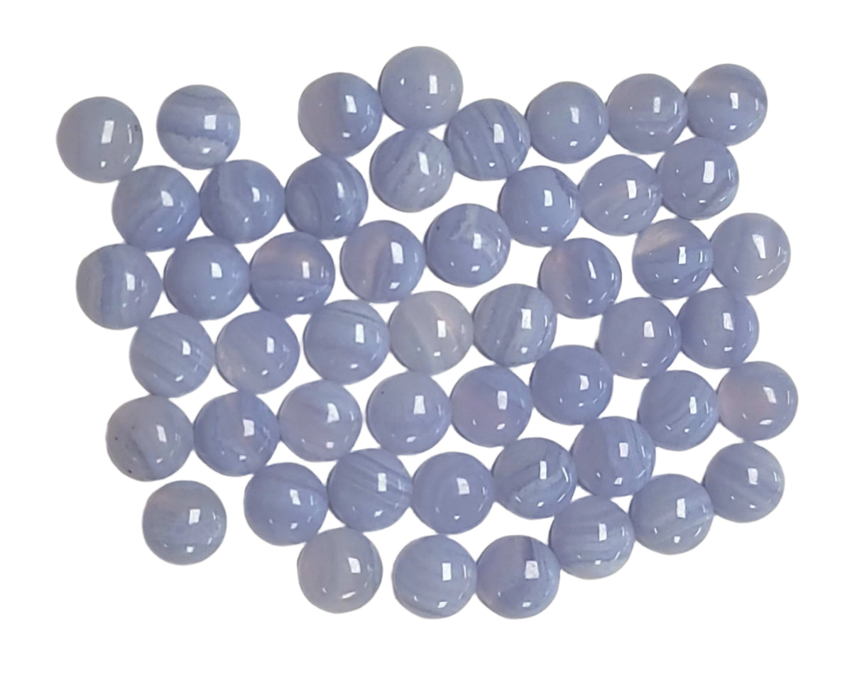 Blue Lace Agate Round Cabochon - Clay Revolution