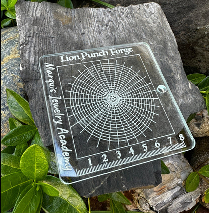 Circle pattern grid template (Acrylic) - Clay Revolution