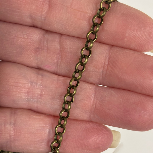 Chain: Antique Bronze Rolo 3mm