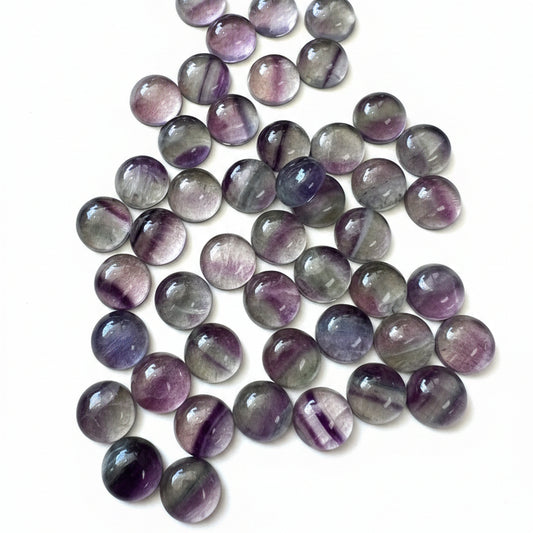 Fluorite Cabochon 10mm Round Pack of 46