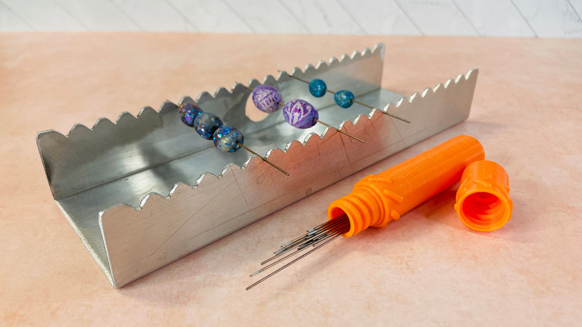 Bead Baking and Drying Rack MDF for clay, paper, and resin beads and earrings - Clay Revolution
