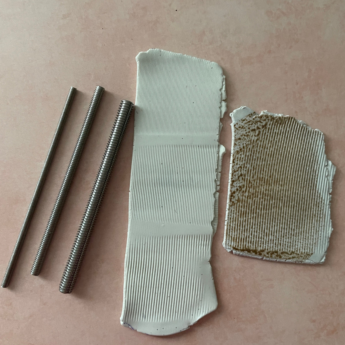 Metal Rods Set of 3 threaded Tools for polymer clay sculpting and texture wand - Clay Revolution