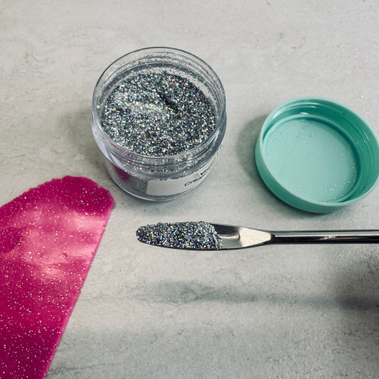 Metal glitter or powder non-static scooping spoon - Clay Revolution