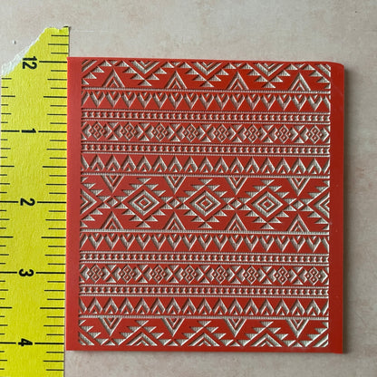 Quilted in the West South west Rubber Stamp Texture Sheet Mat for polymer clay metal clay mixed media art
