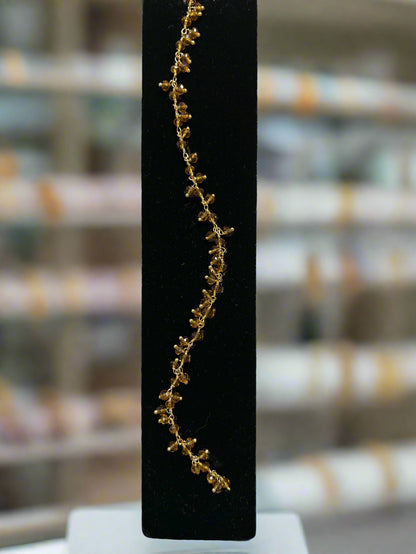 Beaded chain: Citrine + Vermeil