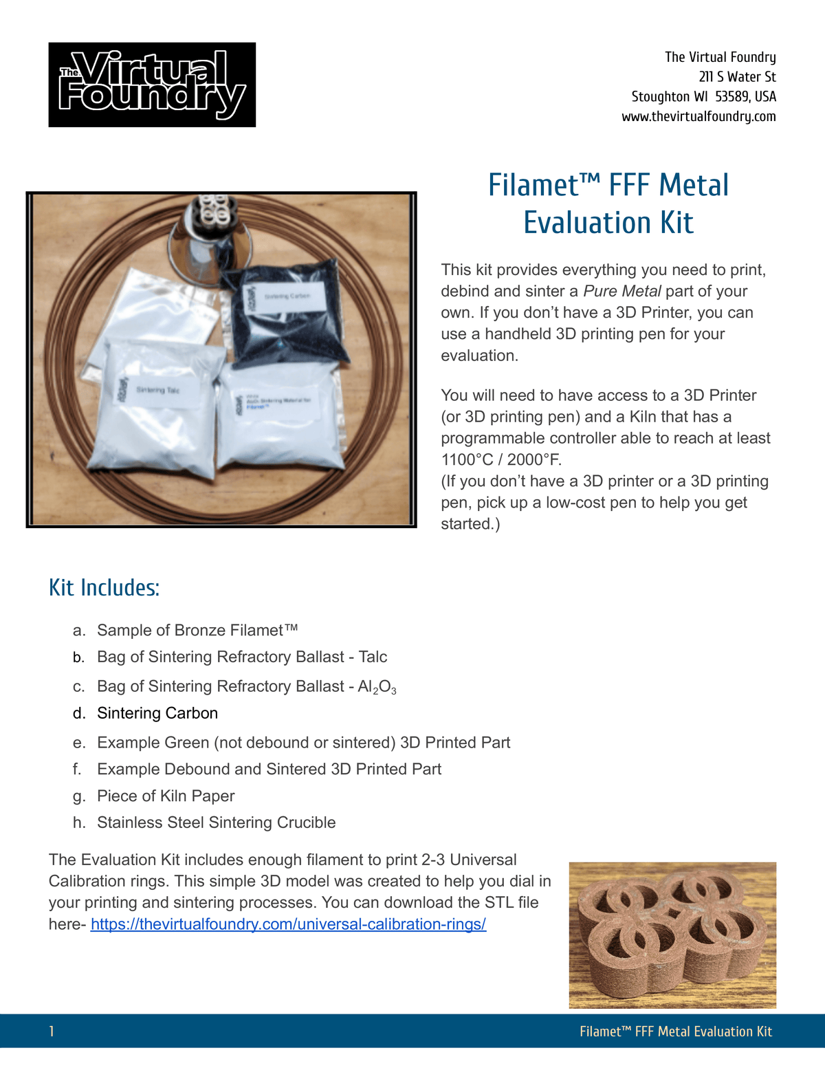 Filamet™ - 3D Metal Printing Evaluation Kit - Clay Revolution
