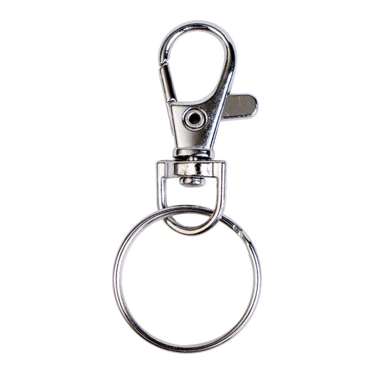 50ct - Assembled Keychain Rings with Lobster Clasp - Clay Revolution