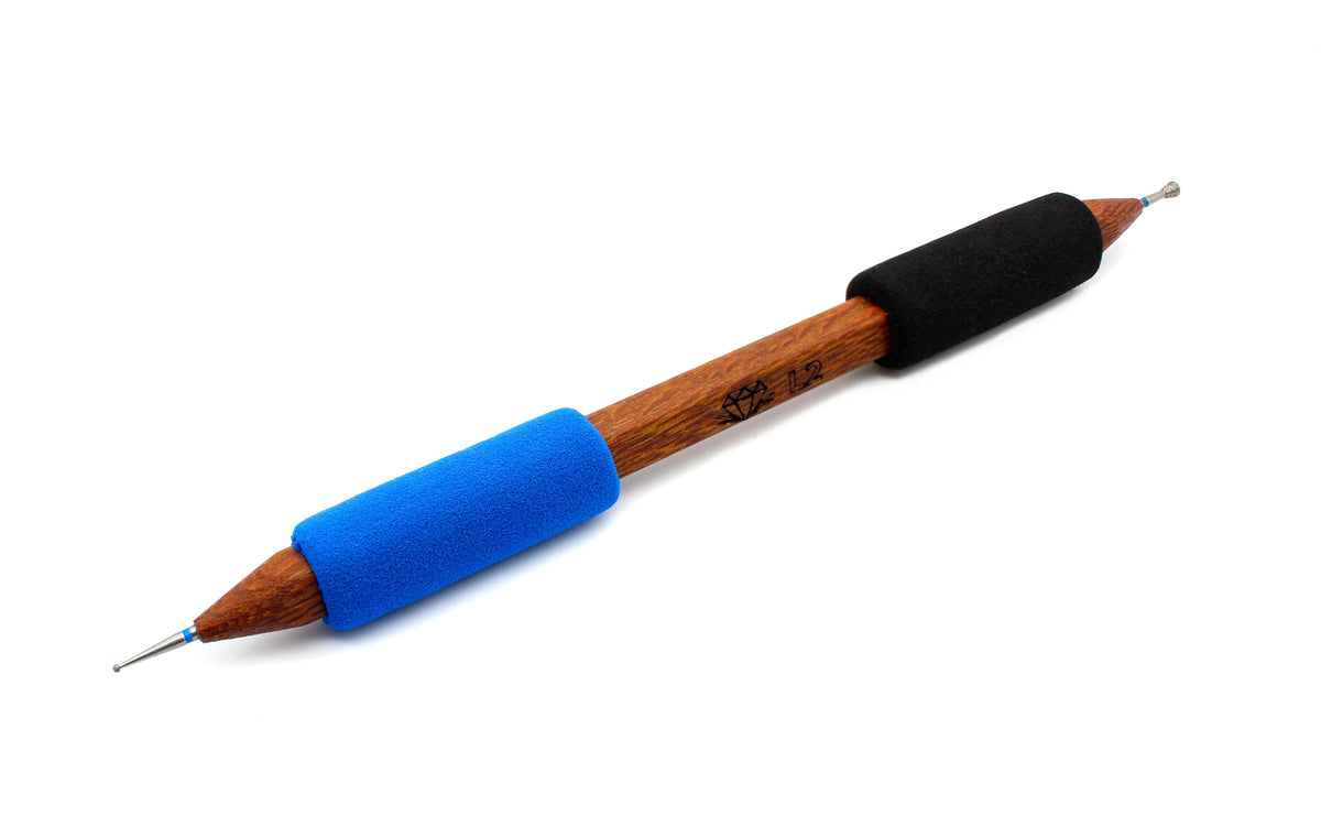L2 Diamond Sgraffito Stylus Tool - 0.7 mm Ball/2 mm Crown - Clay Revolution
