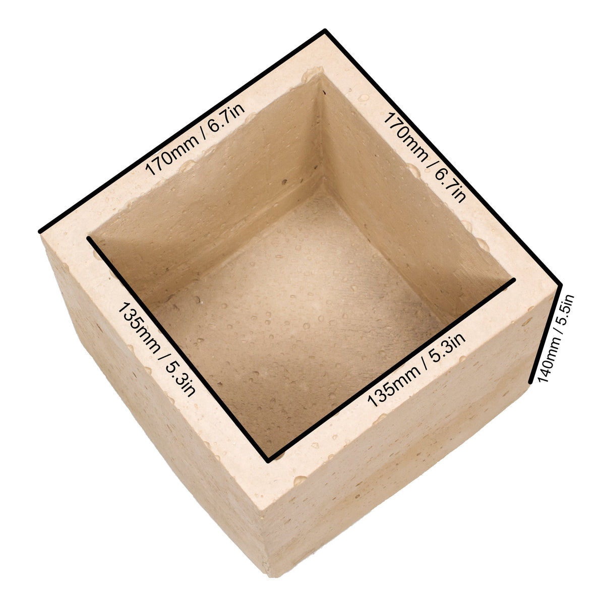 Sintering Crucible - Standard Square - Clay Revolution