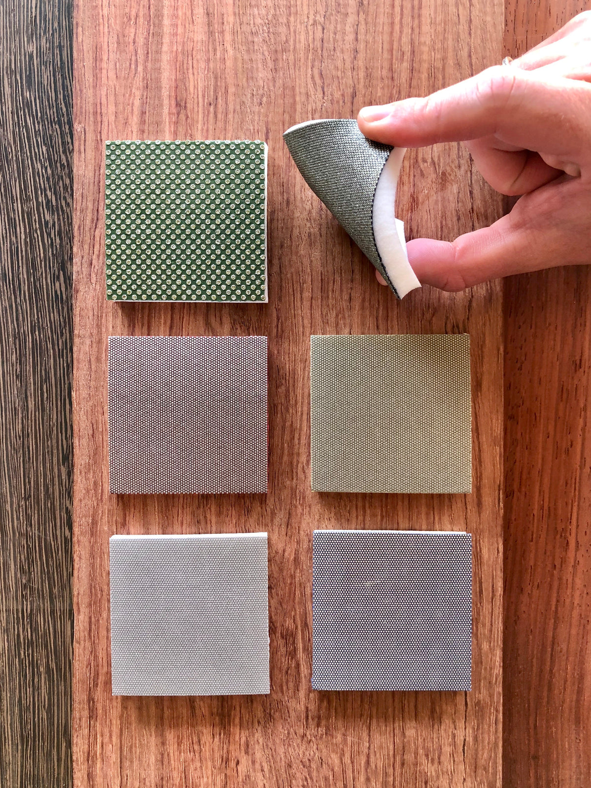 6-Piece Flexible Diamond Sanding Pads Set with Square Corners - Clay Revolution