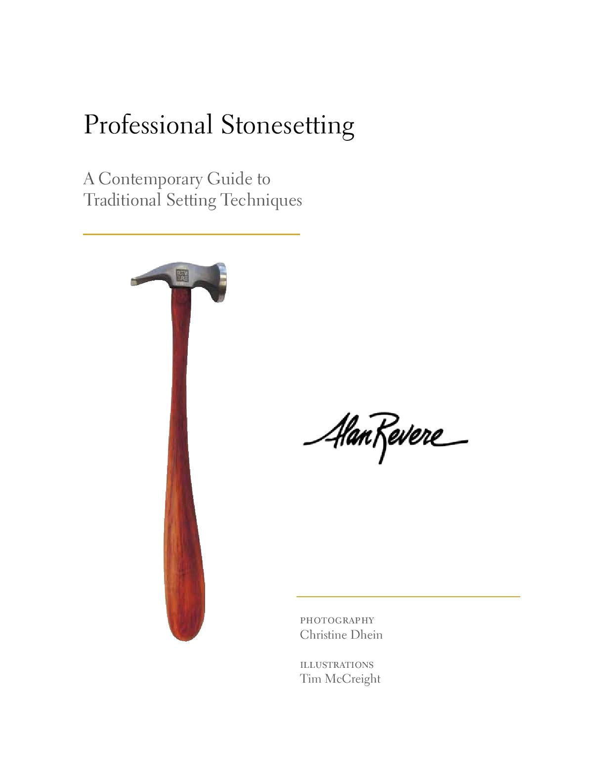Professional Stonesetting, A Contemporary Guide to Traditional Setting Techniques - Alan Revere - Clay Revolution