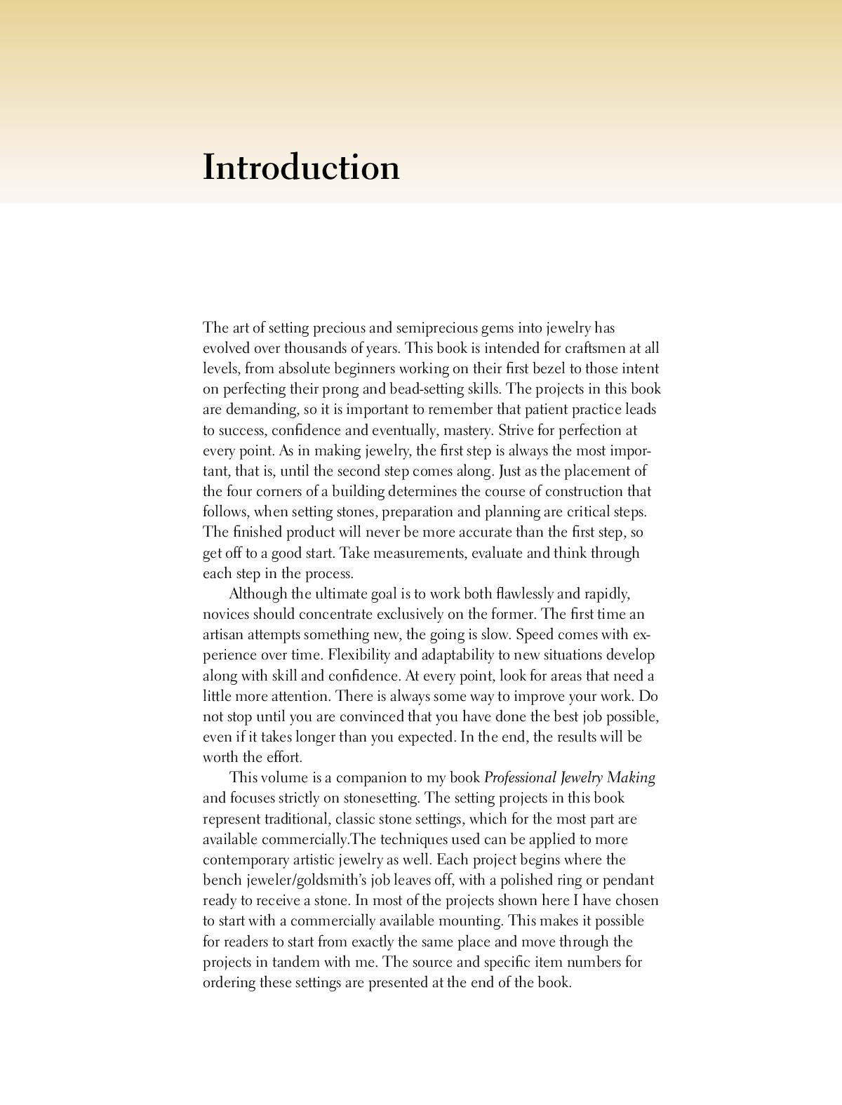 Professional Stonesetting, A Contemporary Guide to Traditional Setting Techniques - Alan Revere - Clay Revolution