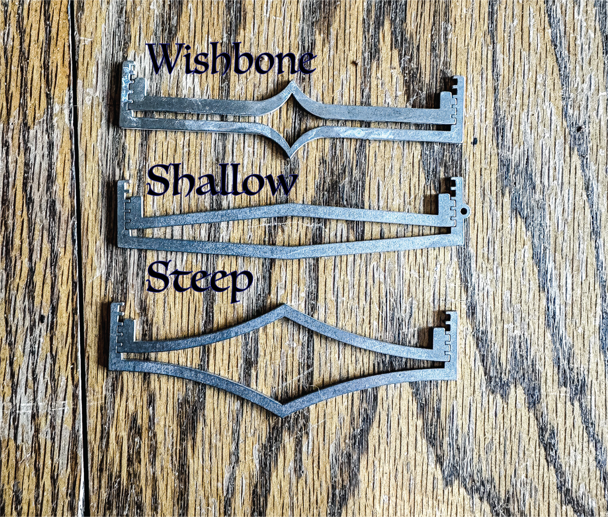 Wishbone Ring Band Soldering Stencils, Shallow, Steep 