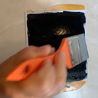 Squeegee Silicone Rubber Tool for silk screen stencils paint and more polymer clay mixed media - Clay Revolution