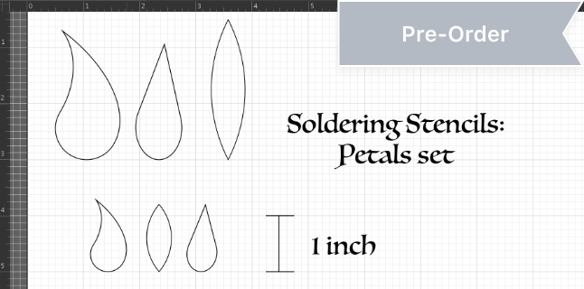 Soldering Stencils: Petals - Clay Revolution